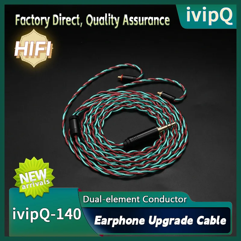 ivipQ 4 Core Lightweight HiFi IEM Upgrade Cable 3.5/2.5/4.4mm 2Pin 0.78mm/MMCX IE900/QDC/N5005 for Kima Galileo Aria FH11 HOLA