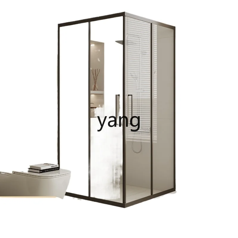LH  very narrow right angle shower room L-shaped bathroom bath room rectangular wet and dry separation partition