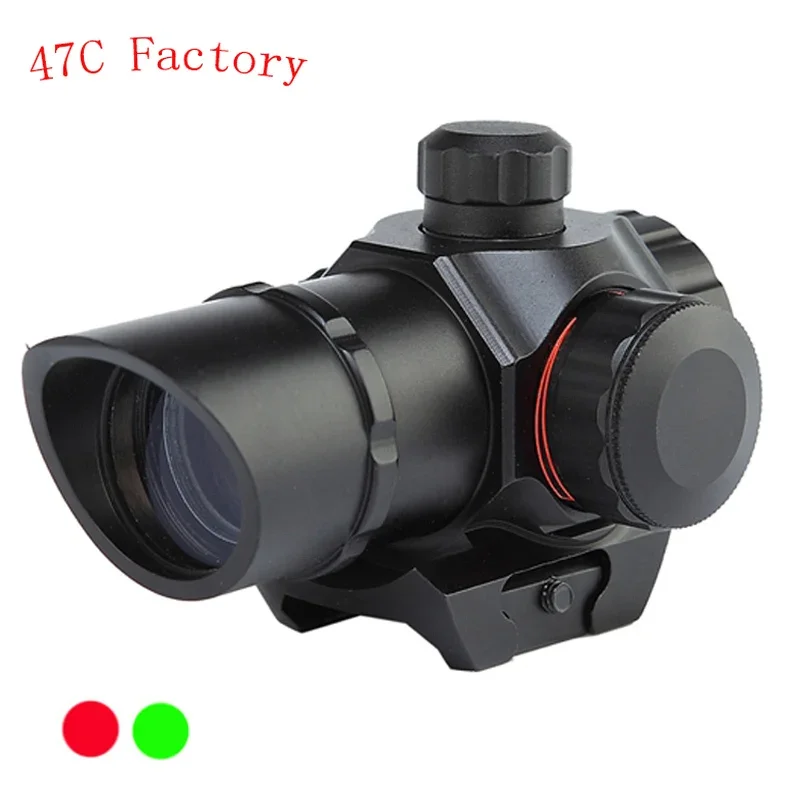 1 X 22 Tactical Dot Sight Scope Dual Illuminated Reticle Airsoft Aiming Riflescope For Hunting Fit 20mm Rail Mounts