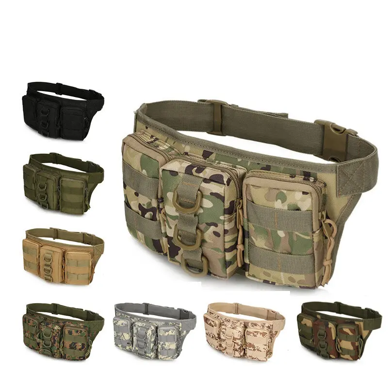 

Men's Multifunctional Tactical Waist Bag Waterproof Outdoor Camouflage Storage Bag Portable Camping Sports Fishing Bags