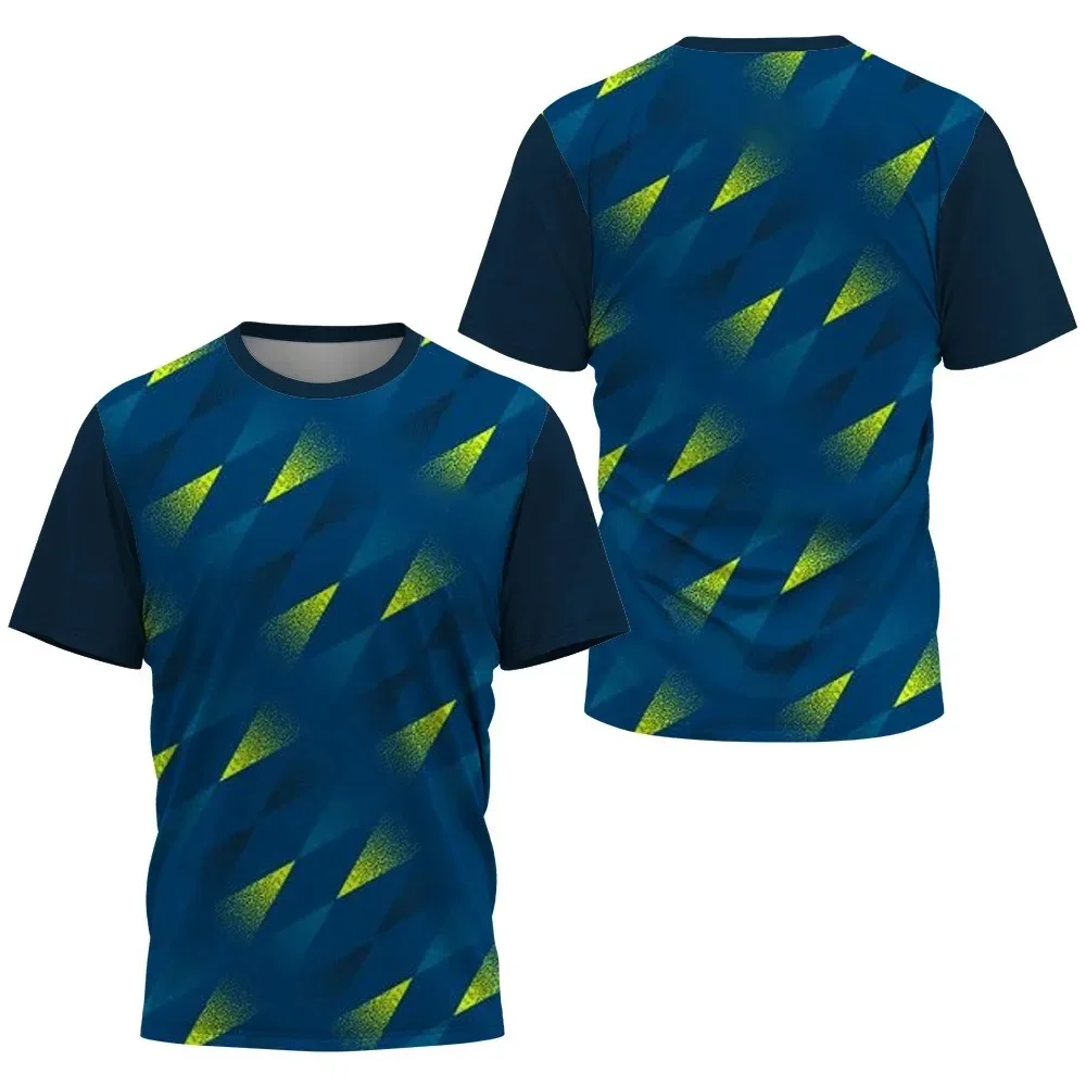 Herren T-Shirt Gym Badminton Tennis Sportbekleidung Herren Mode Print Trainingskleidung Sommer Tägliches Laufen O-Ausschnitt Sport T-Shirts Top