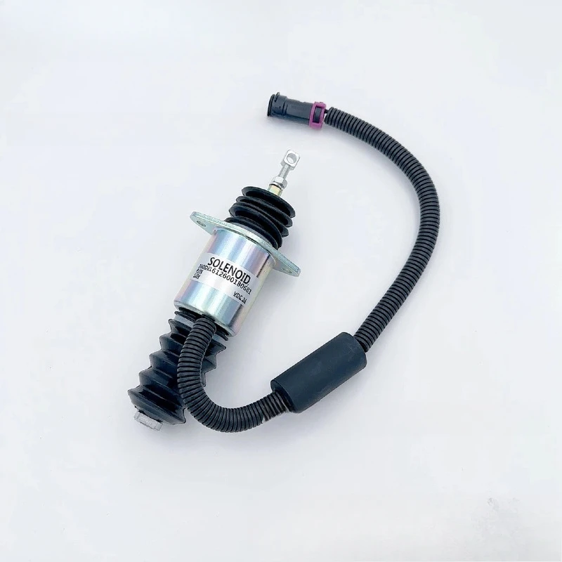 

Suitable for Longgong Shangchai Weichai solenoid valve 12V24V flameout switch excavator construction vehicle 612600080681