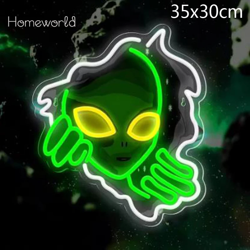 Aliens LED Neon Sign Room Decoration Bedroom Decoration Usb Iight Bulb Birthday Party Decor Bar Ornament Game Room  Decor