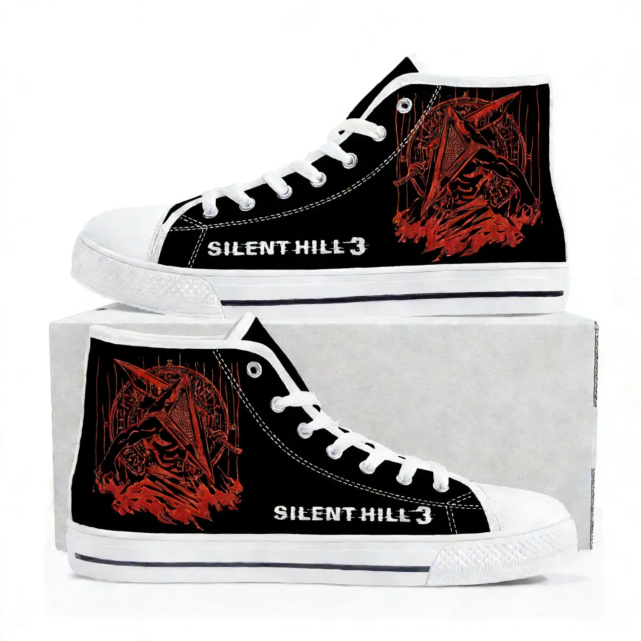 

Silent Hill 3 High Top Sneakers Mens Womens Teenagers High Quality Canvas Sneaker Fashion Casual Couple Shoes Custom Made Shoes