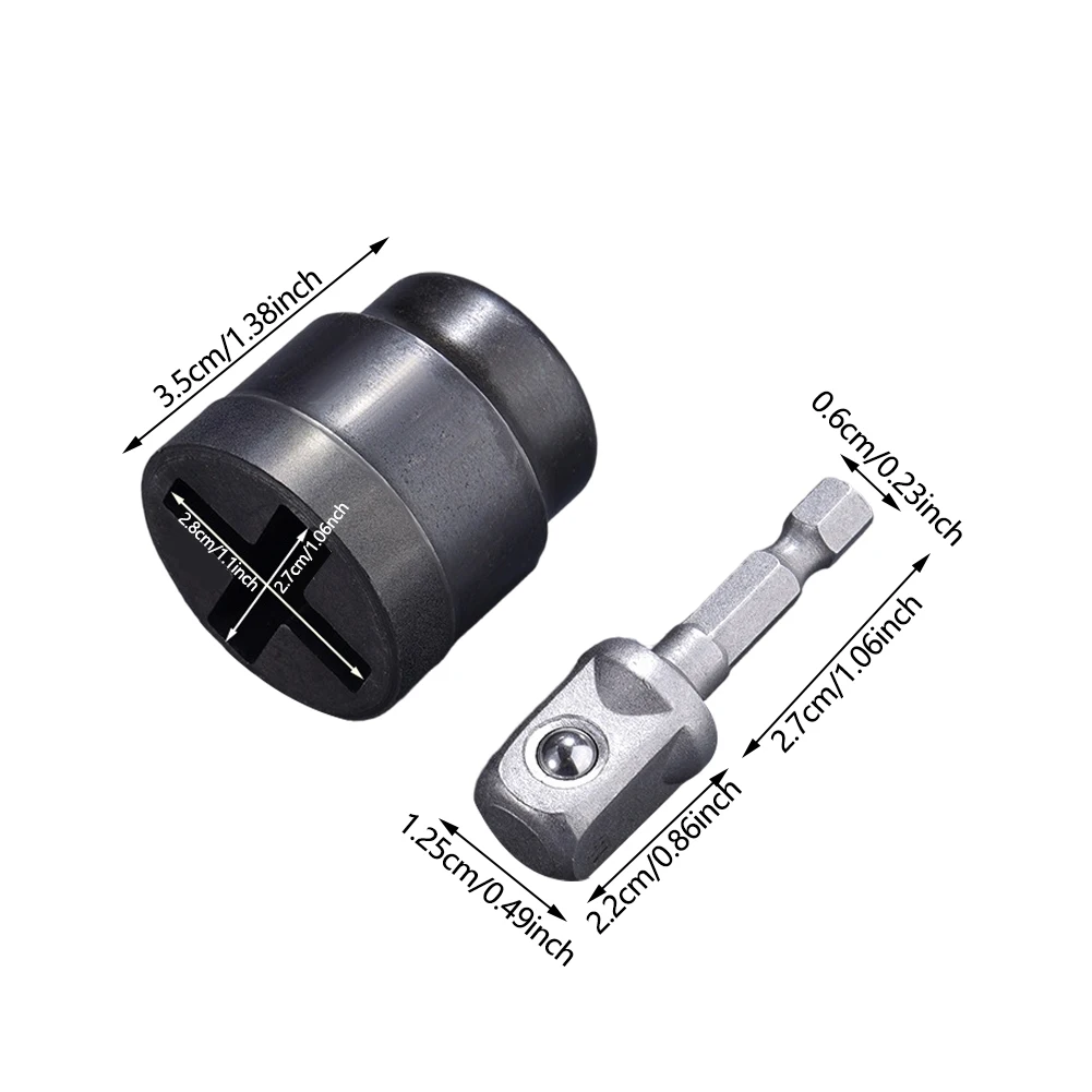 العالمي سيارة سريعة جاك الحفر محول تأثير وجع المقبس عززت الصلب وصلة كروية قضيب الإطارات تفكيك أداة #5