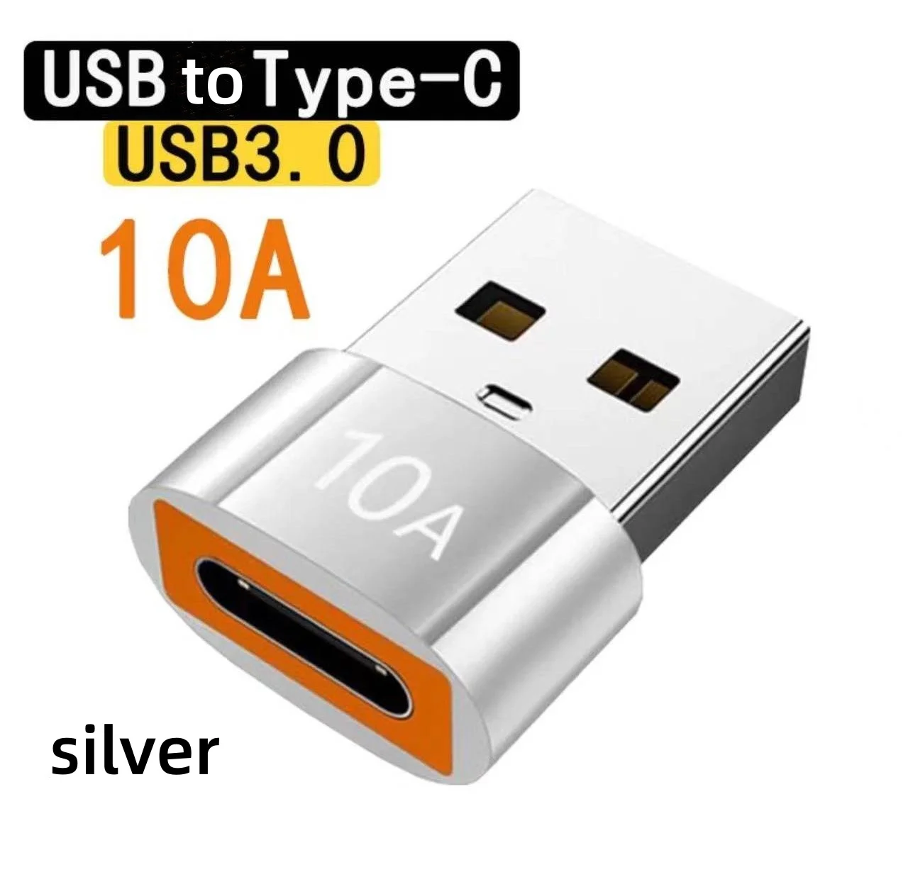 10A OTG Typ C Buchse auf USB A Stecker USB 3.0 auf Typ-C Konverter Schnelllade-Datenadapter für Laptop Xiaomi Samsung Oneplus