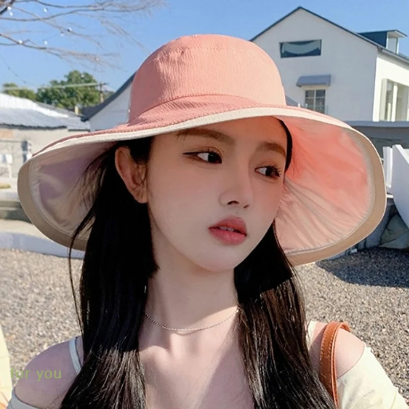 

Outdoor Travel Mountain Climbing Sun Protection Fisherman Hat Women's Summer Wide Brim Face Covering For Ladies