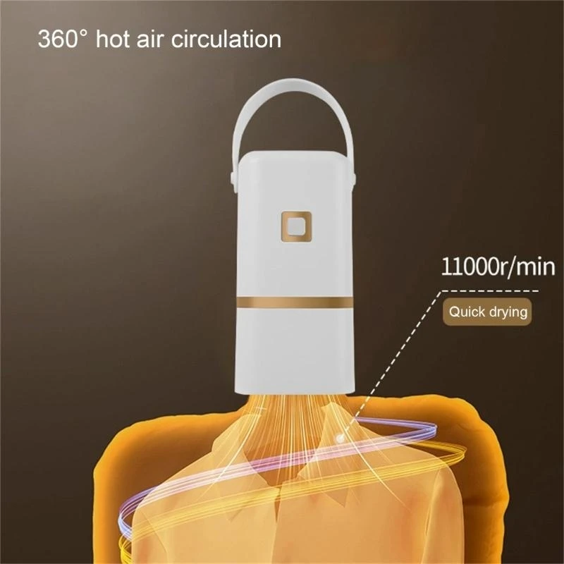 96GF Small Portable Laundry Dryer Machine ABS Texture for Apartments and Travel