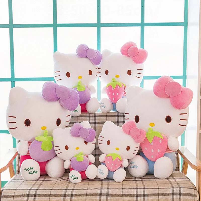 

Hello Kitty Cat Fruit Plush Toy Strawberry Stuffed Animal Gift for Kids Birthday Xmas Present Pillow for Children Soft Toy
