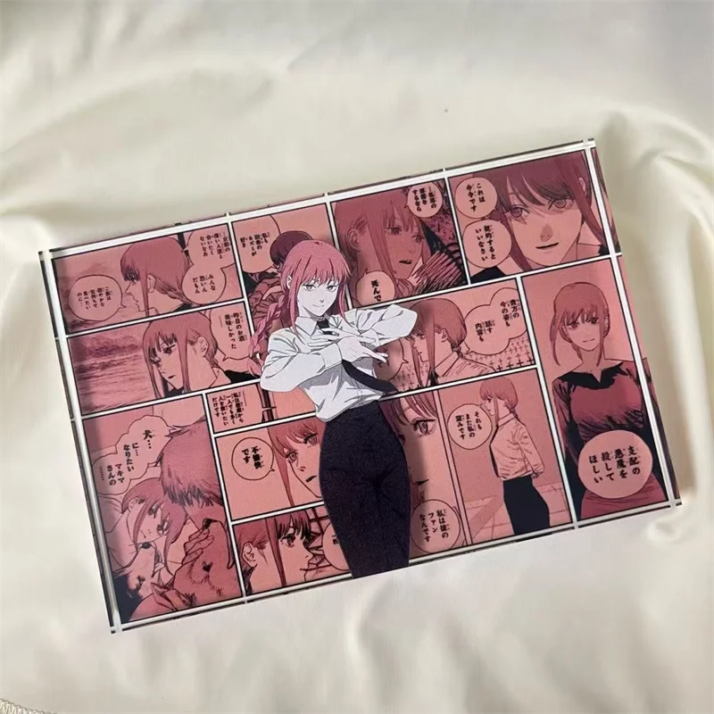 Motosierra de Anime para hombre Denji Reze Makima Hayakawa Aki, placa de soporte para Cosplay, modelo de escritorio acrílico, adorno, figura, accesorios