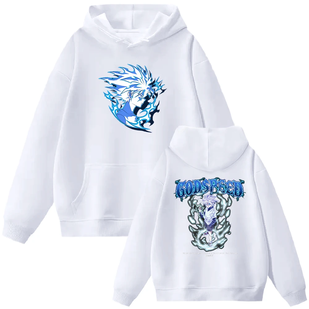 Hunter x Hunter Killua Zoldyck Anime Hoodie Men Women Manga Printed Casual Streetwear Harajuku Long Sleeves Pullover Sweatshirt