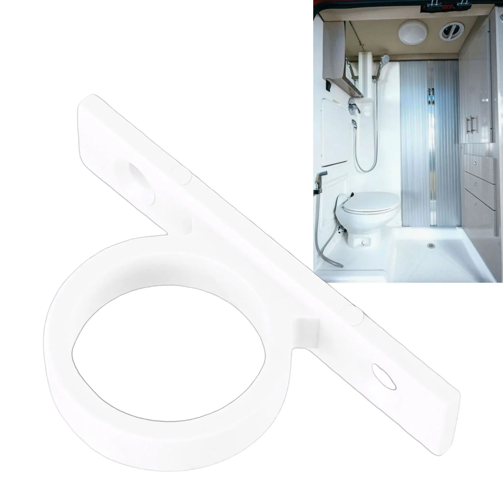 RV Shower Hose  RV Shower Hose   Mounting Screws Included 2.68x0.51x1.41in Shower Hose  for Marine Boats White
