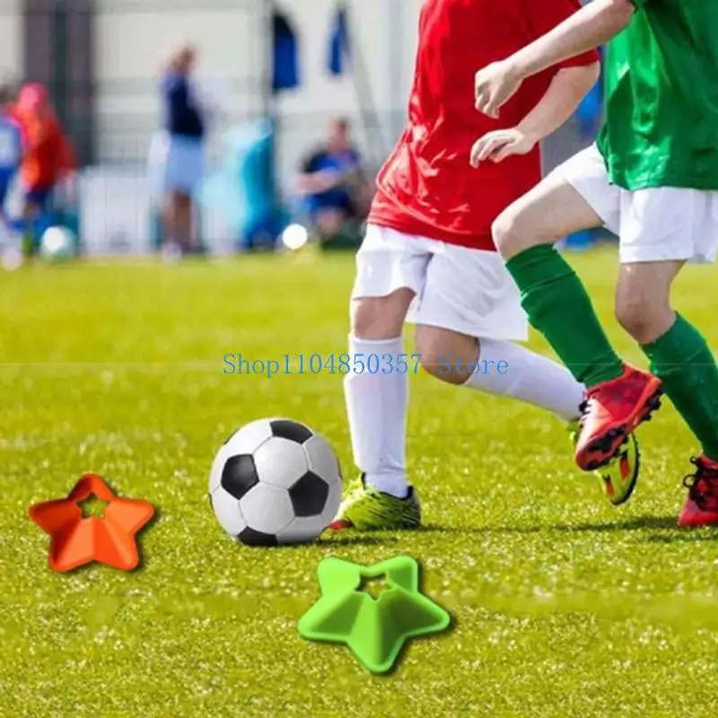 

652F Athletic Training Cones With Star Base Durability Soccer Practice Discs Improve Feetwork Accuracy For Competitions