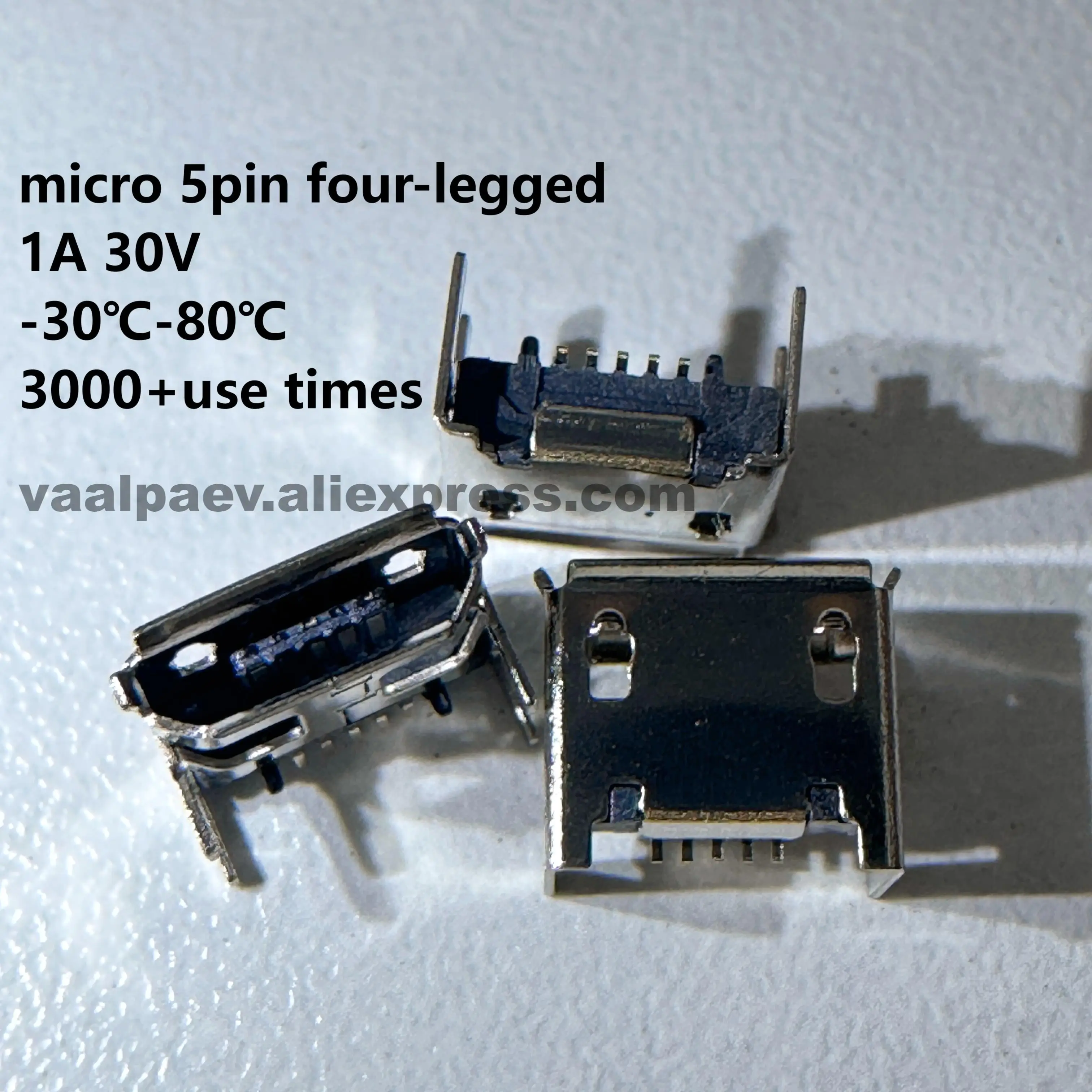 

3000 шт. MICRO 5-контактный четырехконтактный разъем с закрученным краем, длинный контакт, USB-интерфейс, гнездовой разъем, детский телефон, часы, порт для зарядки