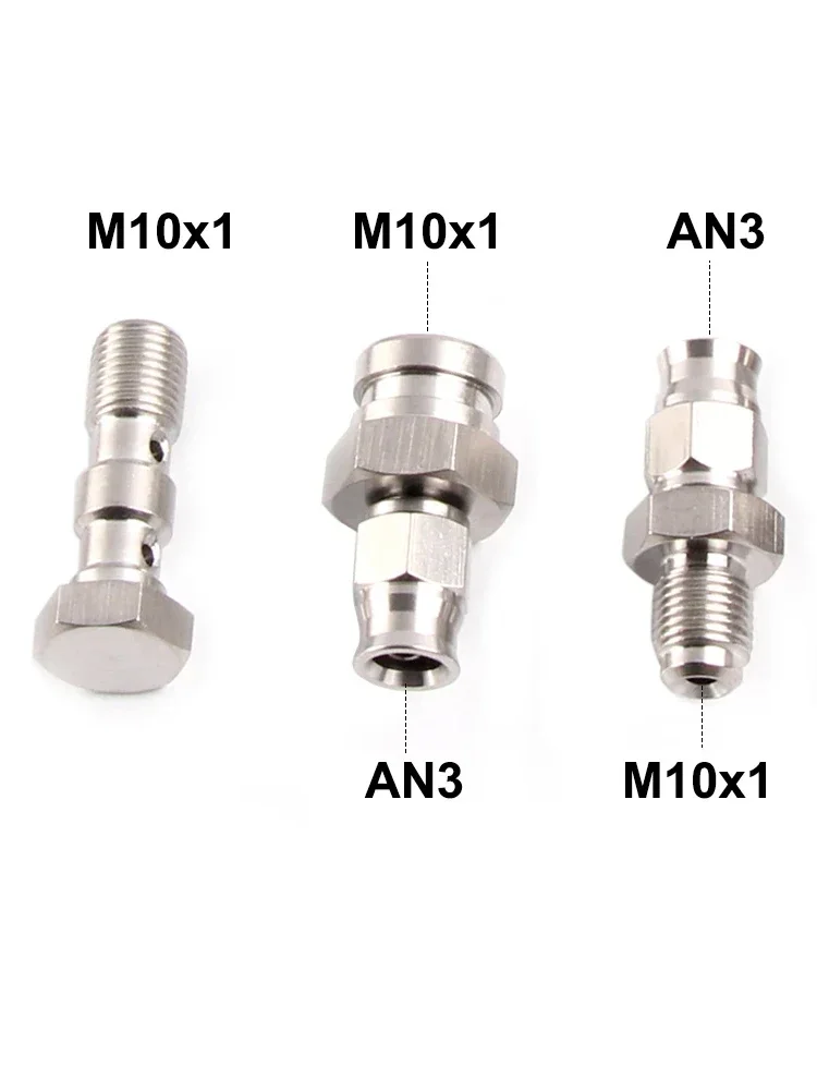 AliExpress AN3 m10x1.0 M10x1.25 Motorcycle Motor Bike Hydraulic Brake Oil Hose Line Banjo Fitting  stainless Steel