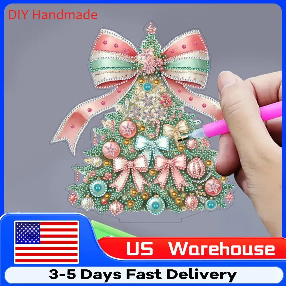 

2D плоская рождественская елка с принтом DIY алмазная живопись настольные украшения украшения