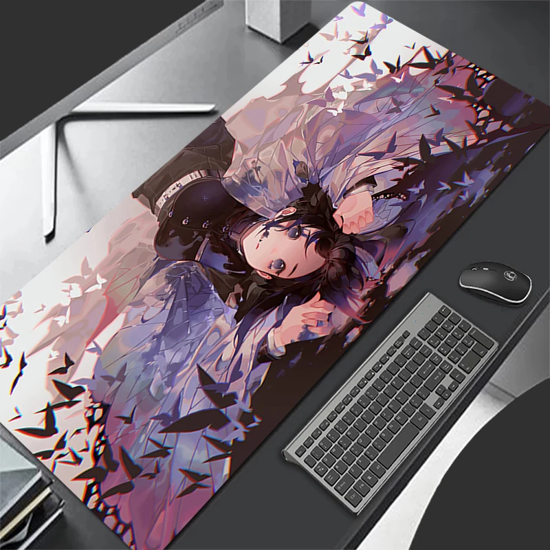 

Mouse Pad Demon Slayer Laptops Keyboard Mat Deskmat Pc Accessories Desk Protector Anime Gamer carpet Kochou Shinobu Mousepad XXL