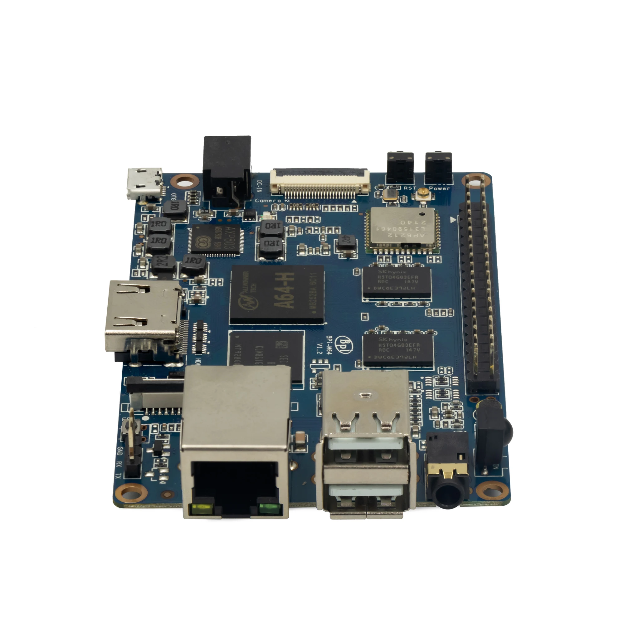 Imagem -04 - Banana pi Bpi-m64 com Caixa de Metal Adaptador de Energia Mediatek Mt7622 Dual-core gb Ddr3 Suporte Wifi bt Poe Linux Raspberry pi