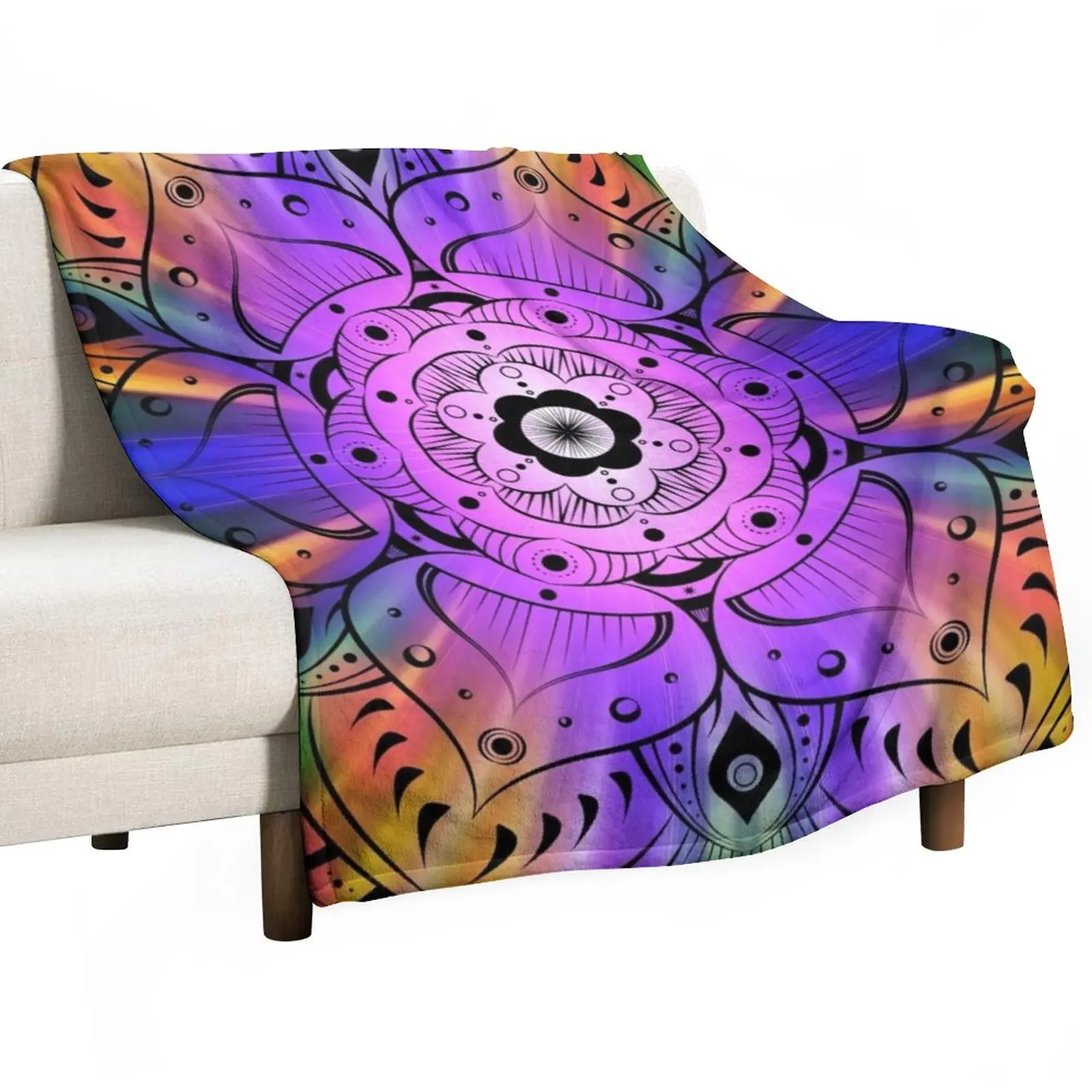 

Mandala Hippie Dream / Spiritual Meditation Mandala Throw Blanket Beautiful Blankets Custom Blanket Luxury Blanket