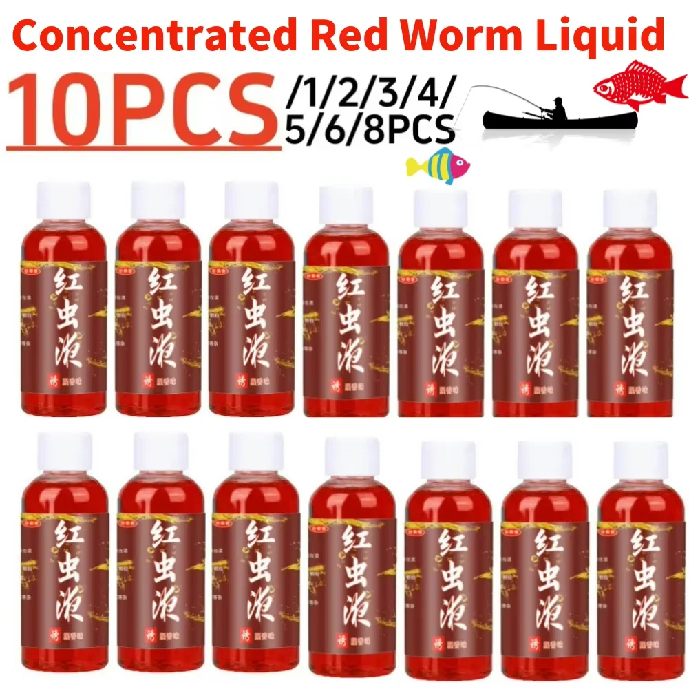 Concentrated Red Worm Liquid Multipurpose Concentrated Fish Bait Additive Permeability Red Worm Additive for Trout Cod Carp Bass