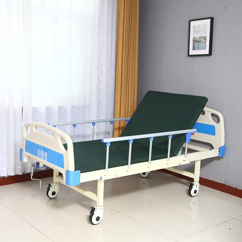 Factory direct sales foldable low medical supplies manual single crank function hospital bed