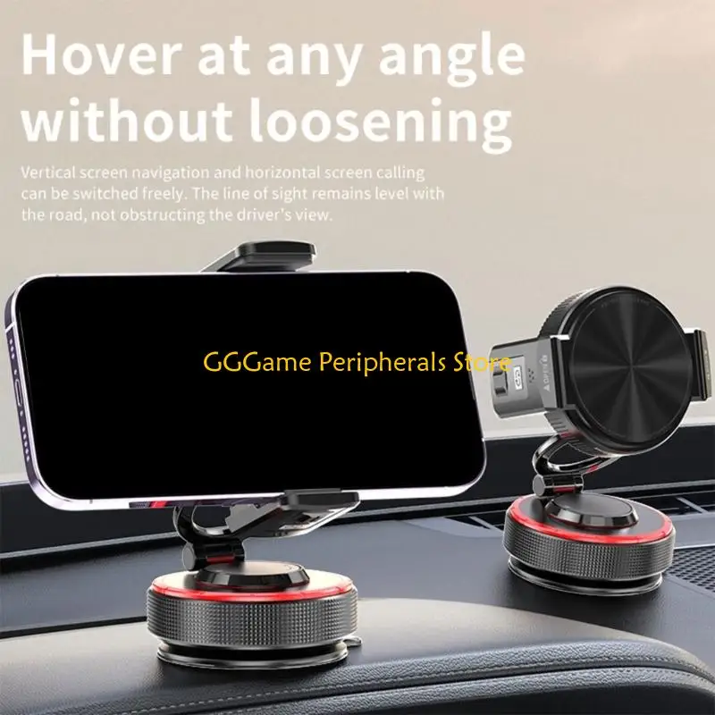 U55B Smartphone Mount for Car with Clamp Holder, Articulating Arm and Suction Base for Windshield Navigation Screen View Daily