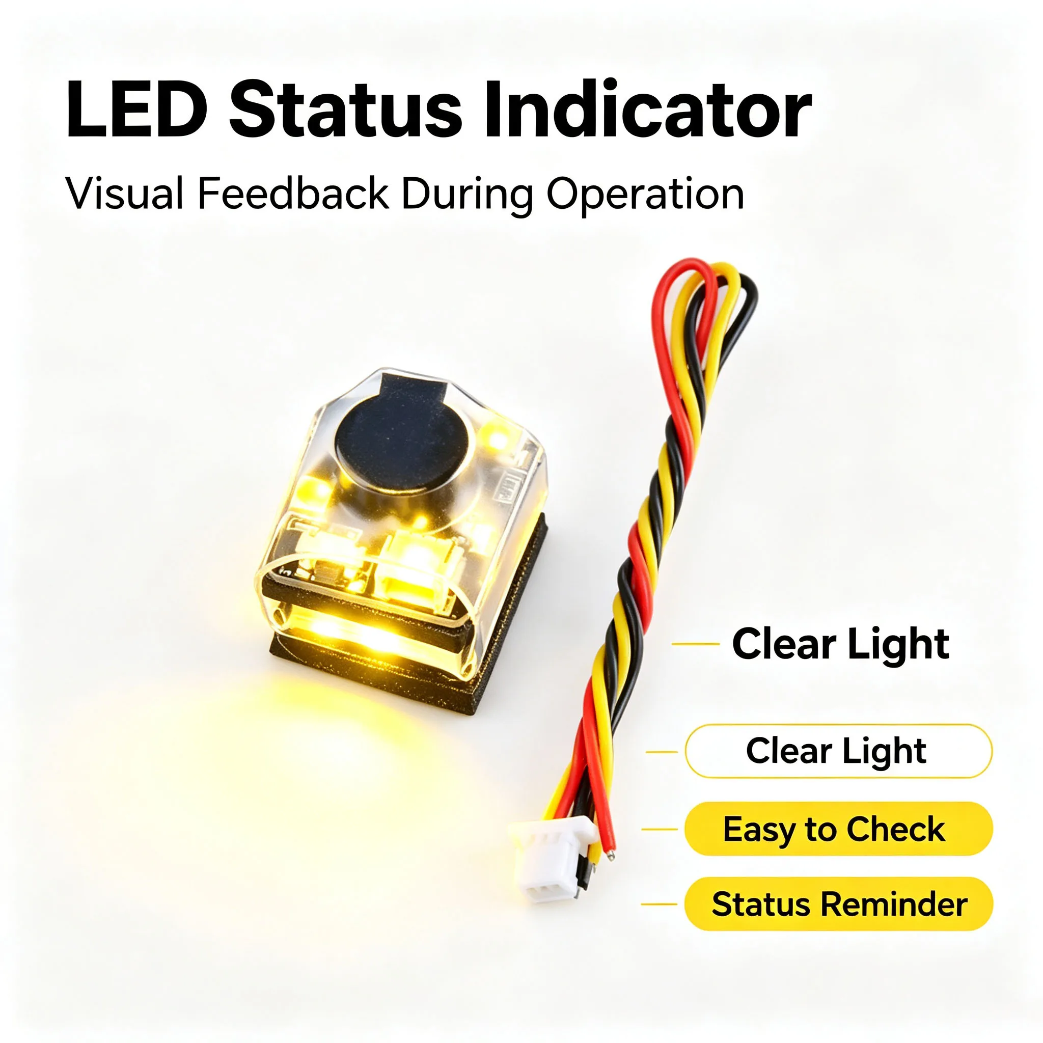 RC Airplane FPV Drone Finder Buzzer,100 Decibel BB‑Ring Lost Model Beeper LED Light Alarm Programmable Buzzer Compatible With Be
