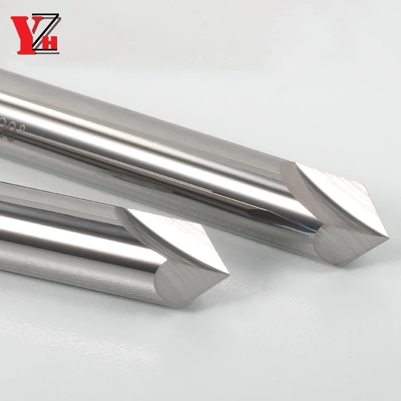 YZH D10-20 قاطعة طحن شطب كربيد 30 ° 40 ° 45 ° 50 ° 60 ° 70 ° 80 ° 90 ° 100 ° 110 ° 120 ° 130 ° 150 °   HRC55 الشطب الخامس الأخدود للألمنيوم الصلب