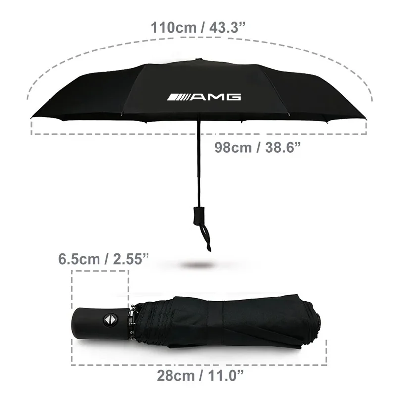 Car Automatic Folding Windproof Sunshade Umbrella For Mercedes Benz Amg W203 W204 W205 W211 W463 W210 W212 W213 Car Accessories view 6