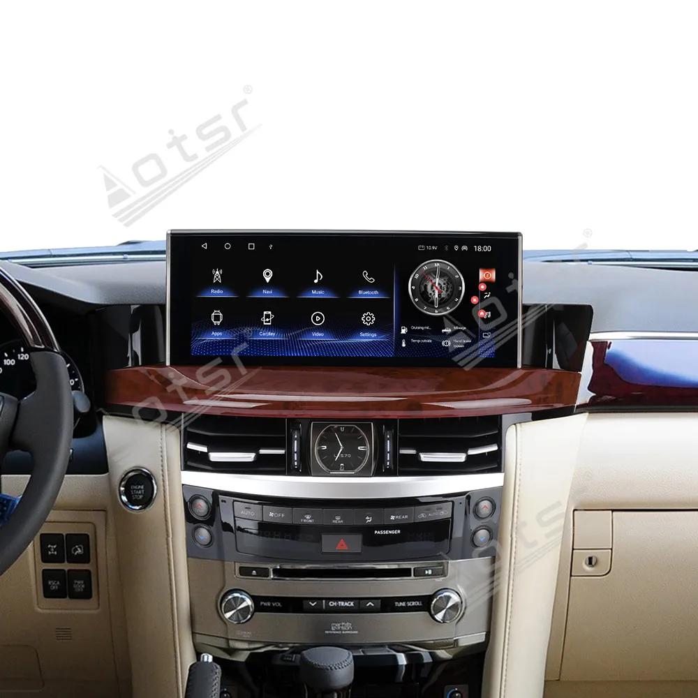 10.25 inch auto carplay For Lexus LX570 2008-2015 Car Android 14.0 Radio Multimedia Player GPS navigation touch screen Head Unit