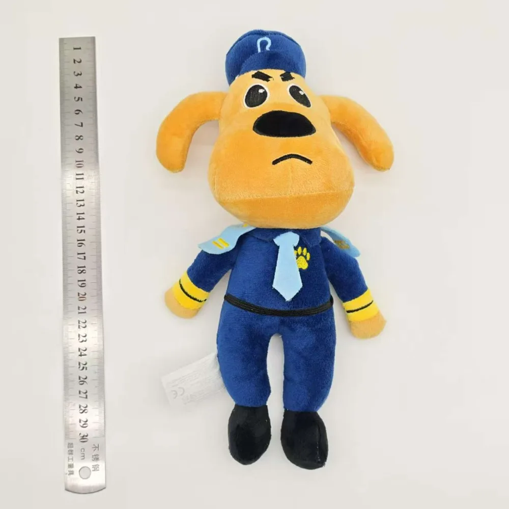 New 30cm Sheriff Labrador Dog Plush Toy Doll Anime Security Sergeant Labrador Wolf Dog Plushie Soft Stuffed Toys Children Gift