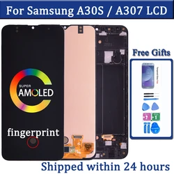 Super AMOLED per Samsung A30s Display LCD A307 A307F A307FN A307G A307YN LCD Touch Screen Digitizer Assembly sostituzione