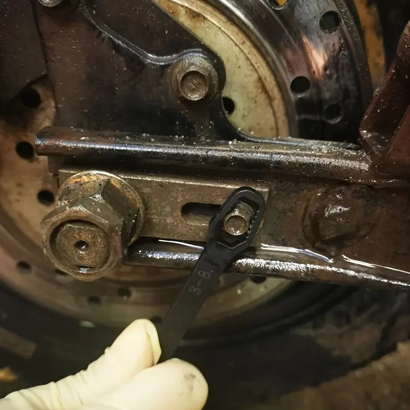 1 قطعة مفتاح ربط عالمي مزدوج الأطراف أسود 150 مم، مفتاح ربط قابل للتعديل ذاتي الشد، أدوات يدوية #5