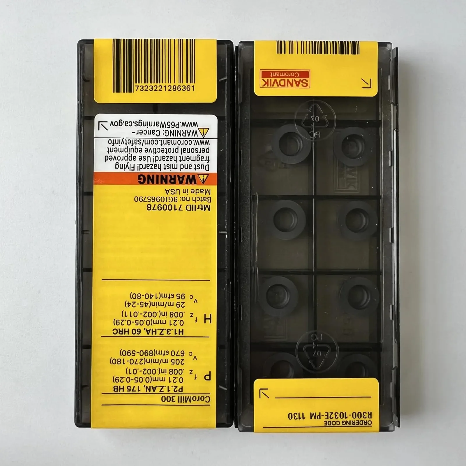 

SANDVIK / R300-1032E-PM 1130 / Hard alloy CNC Blade 10 Pcs