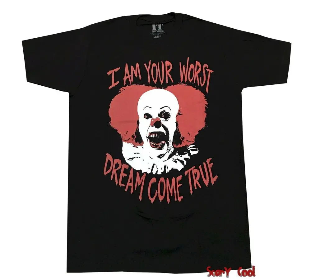 New IT I am Your Worst Dream Come True Stephen King Mens Vintage T-Shirt