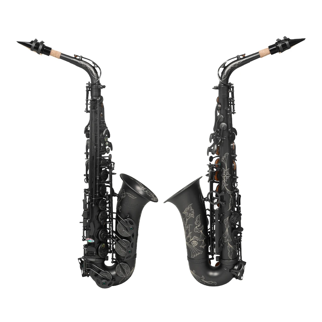 SLADE Alto Saxophone Eb Brass Body Sax High-end Matte Black Saxofone Woodwind Instrument with Case Reeds Gloves Accessories