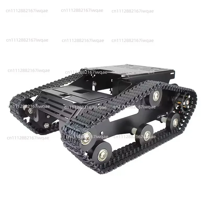 Kit DIY Châssis de Char Robot Intelligent avec Moteur DC et Châssis à Chenilles en Alliage d'Aluminium pour Passionnés de Technologie