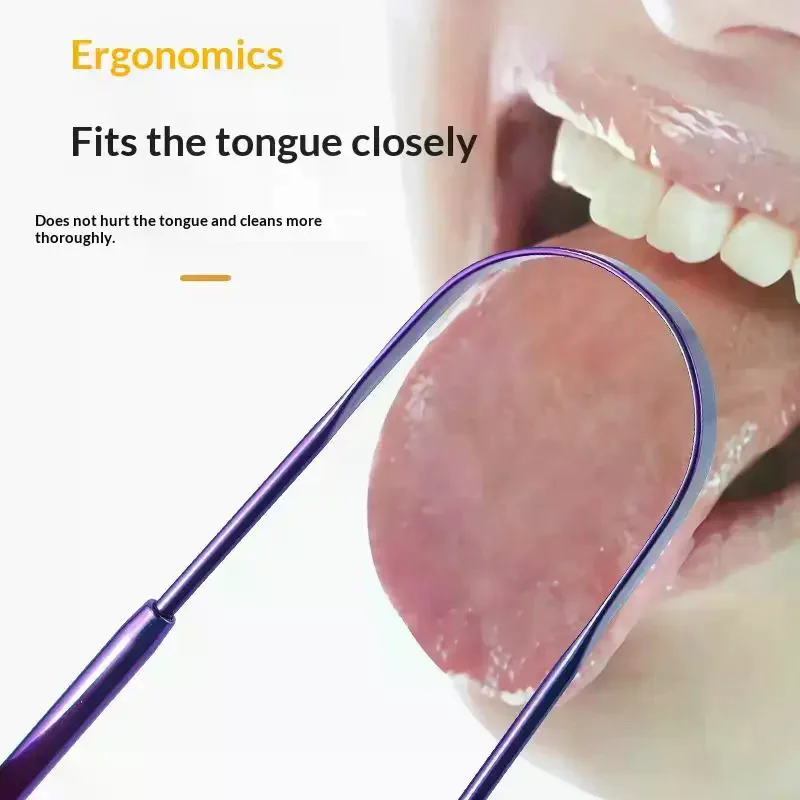 

U-образный скребок для языка из нержавеющей стали, решетка для языка, скребок для гигиены полости рта, инструменты для чистки между зубами
