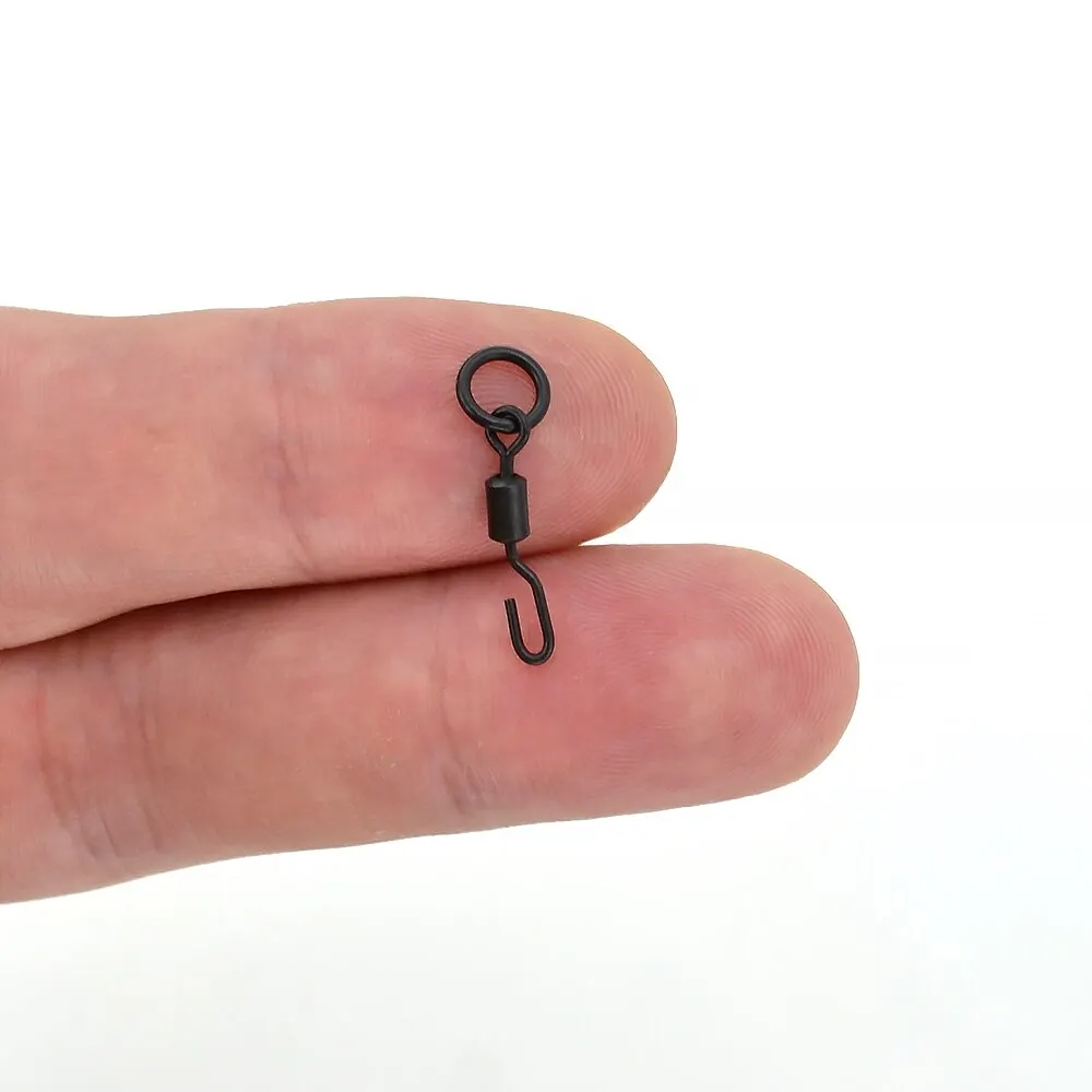 Carp Fishing Swivels Snaps with Solid Ring Quick Change Fishing Hook Swivels Accessories Pack of 40 - view 4