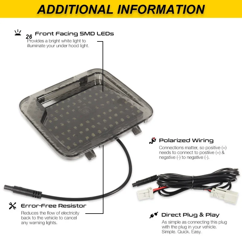 Rear LED Cargo Overhead Light for Subaru Forester 2013-2024,Trunk Cargo Overhead Lamps, Subaru accessories LED Luggage Compartme