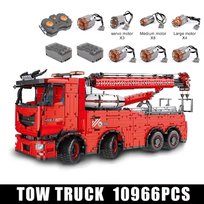 

10966PCS Technical Motorized Tow Truck MKII Building Block Heavy-duty MOC-29848 Crane Model Bricks Toys For Kids Christmas Gifts