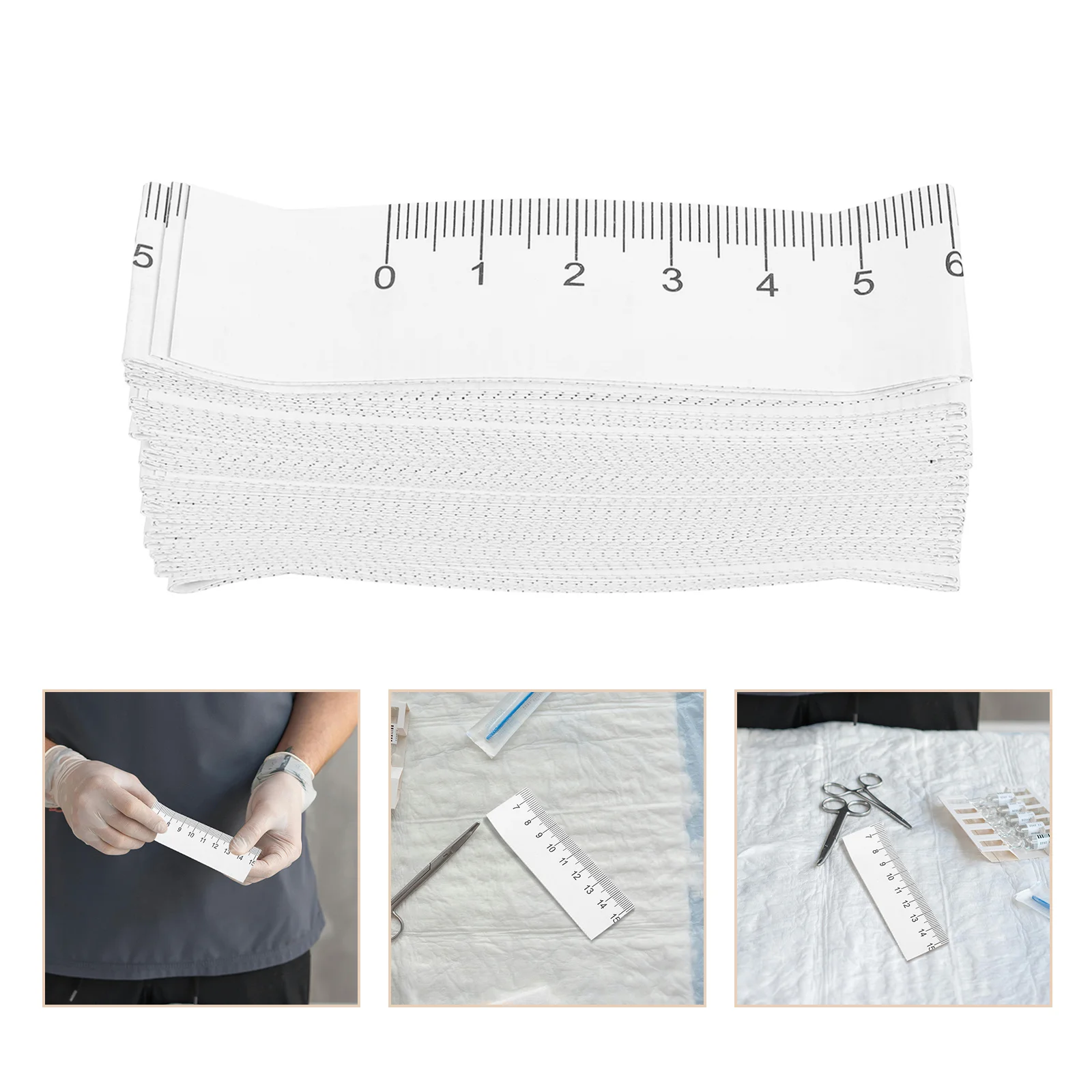 

100Pcs Disposable Paper Tape Measure for Wound and Toddler Head Measurement Easy to Read Paper Measuring Tape Ruler