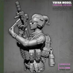 YUFan Model  Resin Kits Bust modern female soldier resin soldier  YFWW-2026