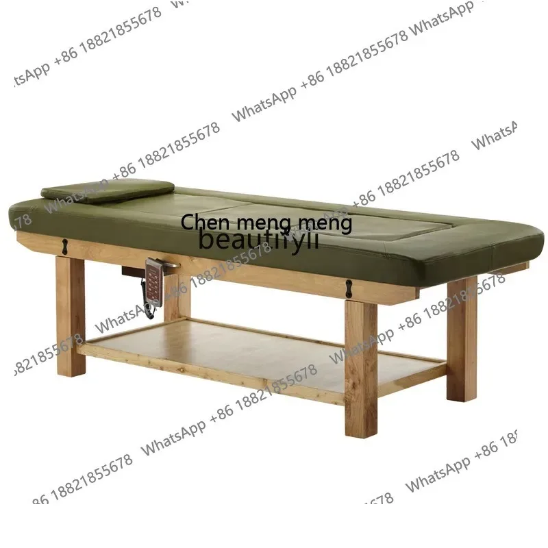 ss8617 Chinese Style Facial Bed Simple Moxibustion Physiotherapy Bed for Beauty Salons Solid Wood Blind Massage Massage Couch