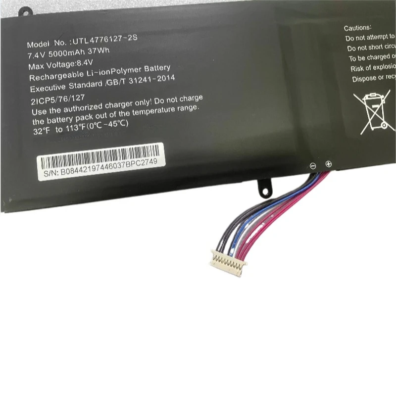 Brand New High Quality UTL4776127-2S 7.4V 5000mAh 37Wh Laptop Battery for Prestigio Smartbook 141 PC208PC209 NV-4774126-2s