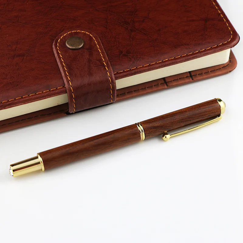 MahNestBusiness-Stylo à bille en bois rétro, stylo plume signature, fournitures d'écriture pour étudiants, école, bureau, coréen, 0.5mm