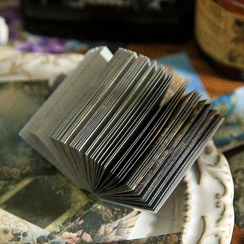 100 Sheets Vintage DIY Scrapbooking Base Material Paper for Junk Journal Craft