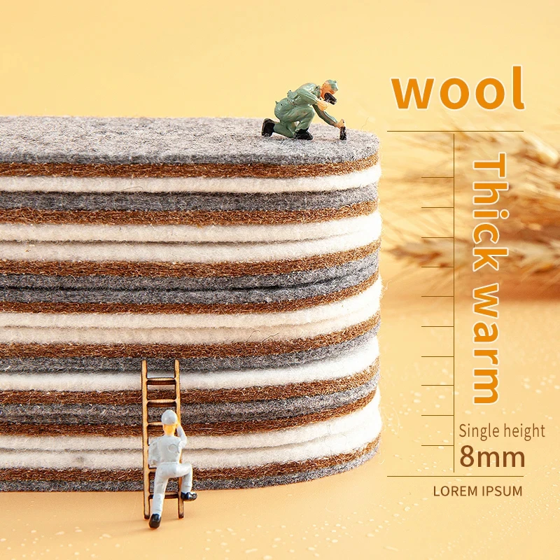 Зимние теплые стельки для обуви, мужские и женские шерстяные утолщенные мягкие подушечки для обуви, дышащие, приятные для кожи, хлопковые, кашемировые, сохраняющие тепло стельки