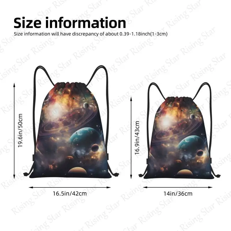 حقيبة ظهر Mysterious Universe Planet Galaxy حقيبة أحذية برباط لصالة الألعاب الرياضية حقيبة رياضية متعددة الوظائف حقيبة ظهر للسفر على الشاطئ هدية للجنسين #3