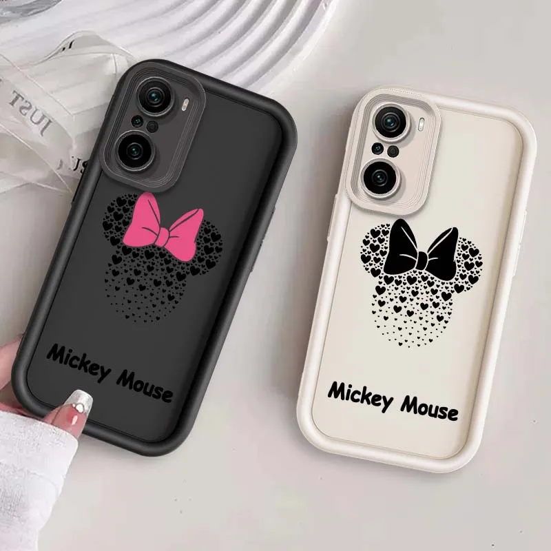 

Mickey Mouse Minnie Red Phone Case For Xiaomi Mi Poco X3 X4 X5 X6 M4 M5 M5s M6 F4 F5 F6 Pro GT Plus 5G Eye Ladder Cover